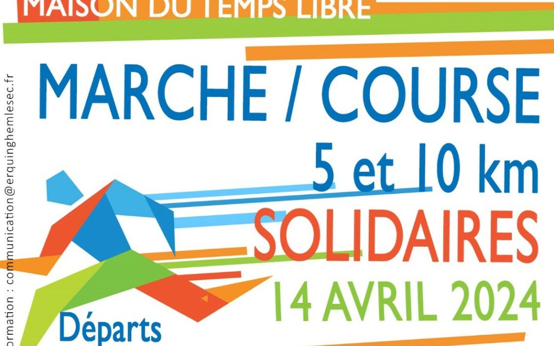 14 Avril : Marche et course solidaires au profit de Toit à Moi