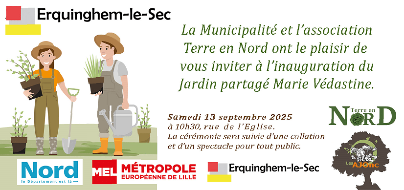 13 Septembre : Inauguration du jardin partagé